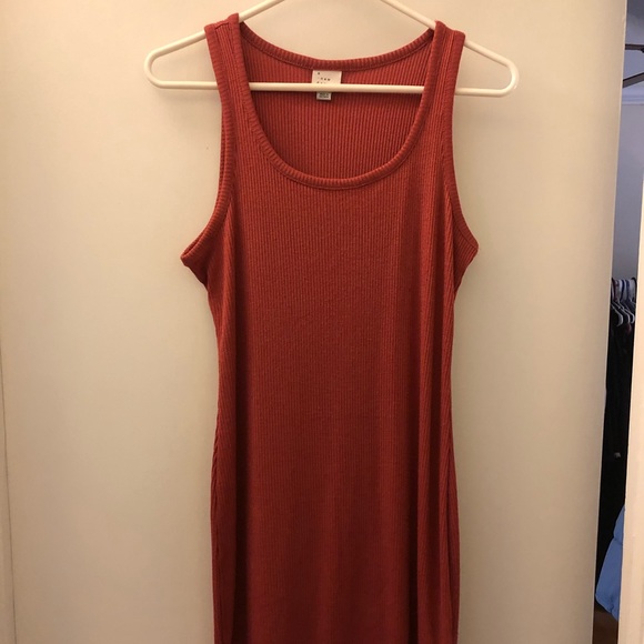 Dark mauve cotton dress - Picture 2 of 5